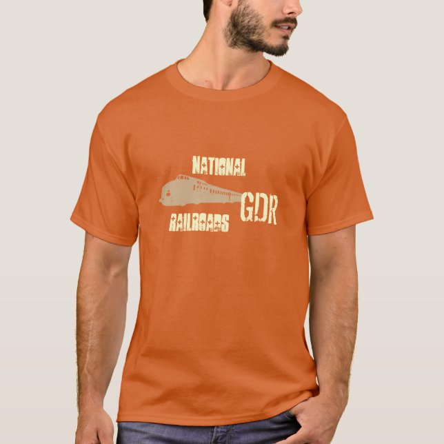 Camiseta DDR desenhos de ferrovia de império (Frente)
