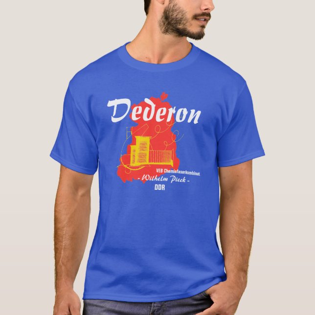 Camiseta DDR desenhos de publicidade Dederon Chemiefasern (Frente)
