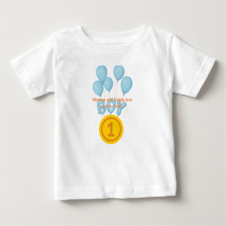 Camiseta de 1º Aniversário para Bebê Menino – Mamã