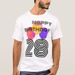 camiseta de 28 anos da moda simmi feliz