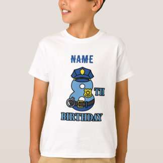 Camiseta de 8º aniversário da Polícia