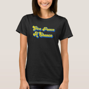 Camiseta Dê À Paz Uma Chance De Editi Especial Azul E Amare