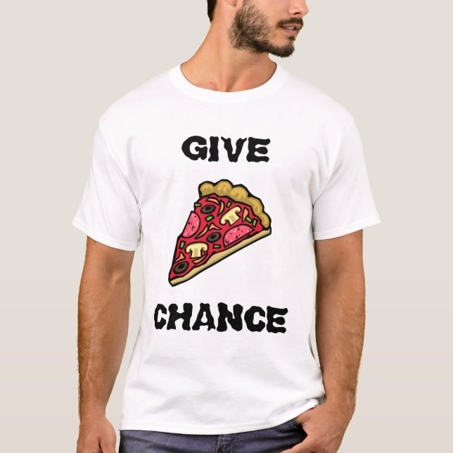 CAMISETA DÊ A POSSIBILIDADE DA PIZZA (Frente)