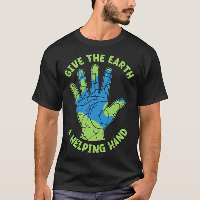 Camiseta Dê À Terra Uma Ajuda Para A Natureza Aproximar O E (Frente)