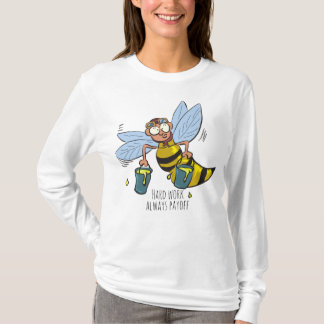 Camiseta de abelha e mel de manga longa