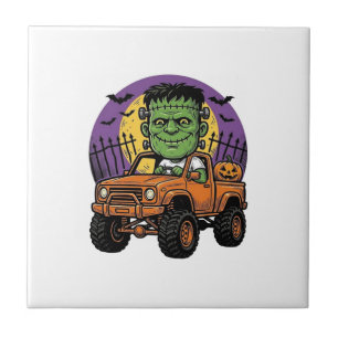 Camiseta de Abóbora de Caminhão Monstro de Hallowe