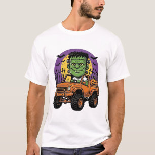 Camiseta de Abóbora de Caminhão Monstro de Hallowe
