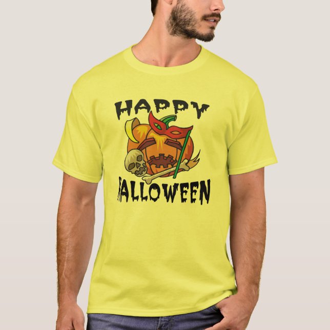 Camiseta de Abóbora do Halloween (Frente)