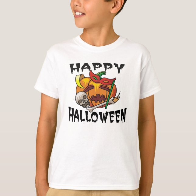 Camiseta de Abóbora do Halloween (Frente)