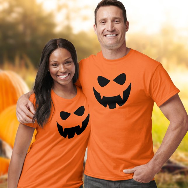 Camiseta de Abóbora Halloween Jack O Lanterna T-Sh (Boo! A fun pumpkin face shirt for your Halloween shenanigans. Bring it out every year!)