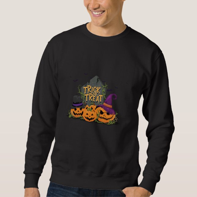 Camiseta de abóbora ou para tratar abóbora de hall (Frente)