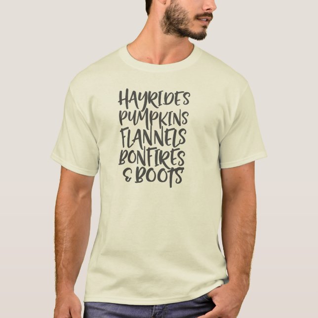  Camiseta de Abóbora | Outono Amante do Temperinho (Frente)