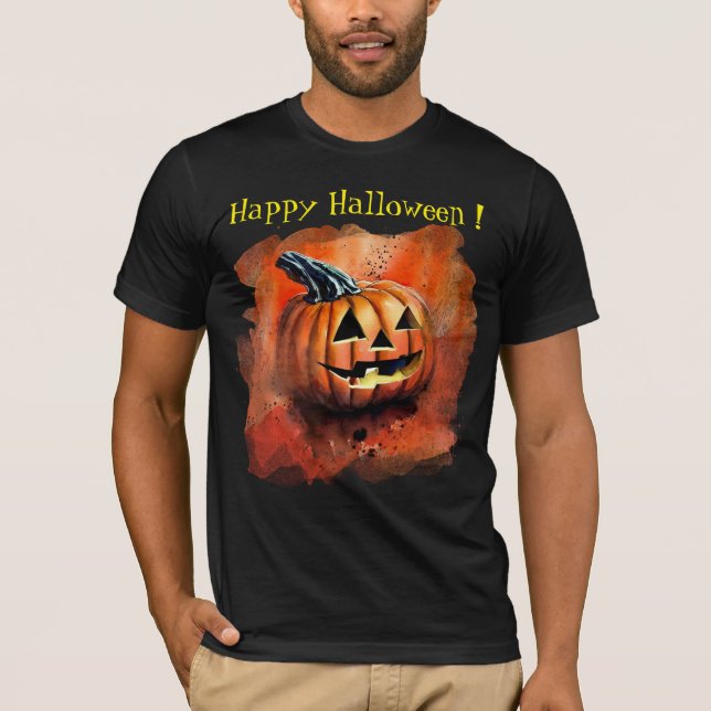 Camiseta de abóbora quente do Halloween (Frente)