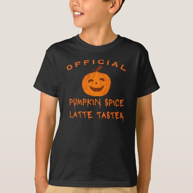 Camiseta de abóboro Latte Taster Halloween (Frente)