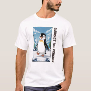 Camiseta de Abraço do Meme de Pinguim Humor da Int
