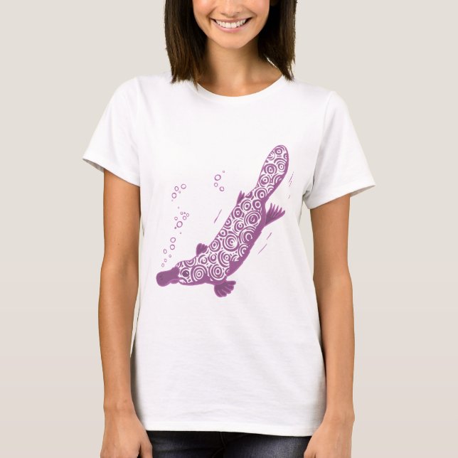 Camiseta de abraço Platypus mauve (Frente)