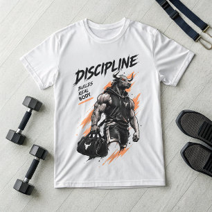 Camiseta de Academia Touro de Disciplina Constrói