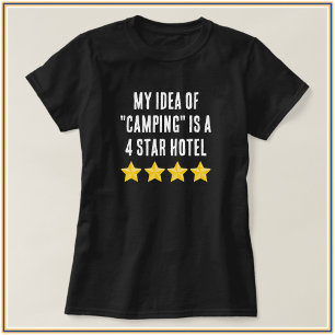Camiseta de acampamento com citação engraçada e fo