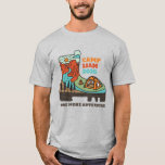 Camiseta de acampamento de fim de semana de rapaze<br><div class="desc">Última viagem de acampamento antes do casamento! Adicione estas camisetas combinando ao seu acampamento de despedida de solteiro / viagem de caminhada! Edite com o nome do noivo e detalhes. Este design apresenta uma ilustração de uma cena de acampamento dentro de uma bota de caminhada.</div>