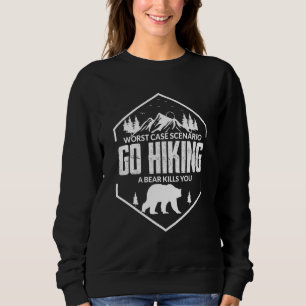 Camiseta de Acampamento e Trilha Urso Mata Você Mo