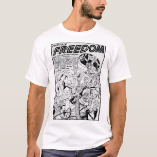 Camiseta de Ação dos anos 40 do Capitão LIBERDADE