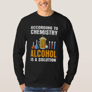 Camiseta De Acordo Com Química, O Álcool É Um Ensino De Sol
