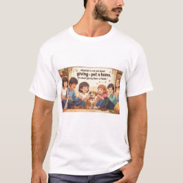 Camiseta de Adoção de Camiseta - "Dando a um Pet u