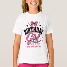 Camiseta de adolescente 'Birthday Girl' com gráfic