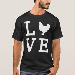 Camiseta de Agricultor Animal Pet Eu Amo Galinhas