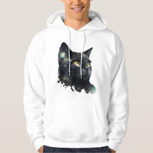 Camiseta de água-forte de Gato Preto Cósmico – Gal