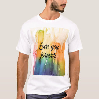 Camiseta de água-forte 'Love You Forever'