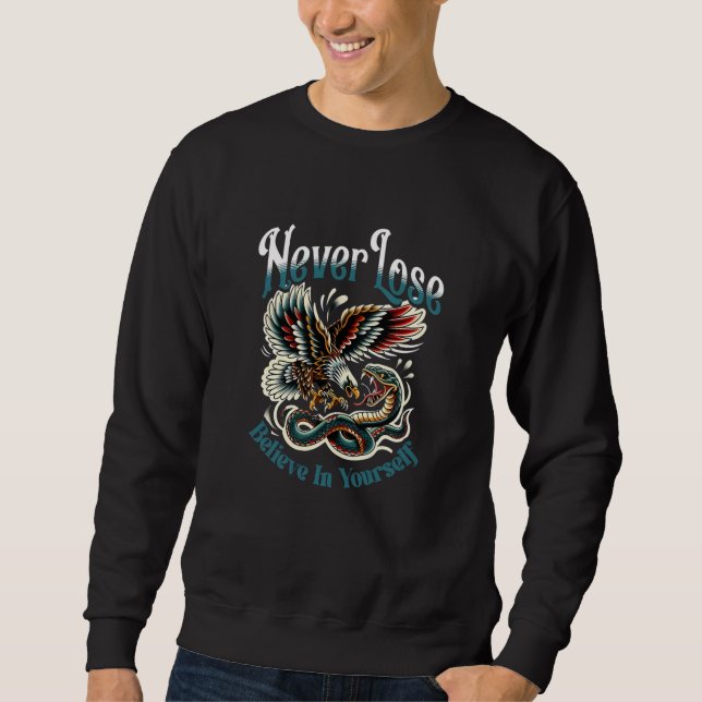Camiseta de Águia Defiante - Força de força firme  (Frente)