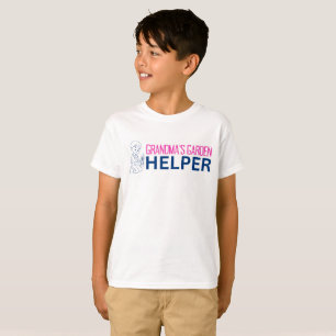 Camiseta de ajudante de jardim da vovó do menino
