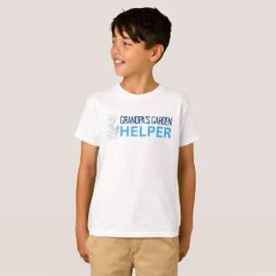 Camiseta de ajudante de jardim do avô do menino