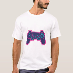 Camiseta de Algodão Branco com Controle de Jogo Ne