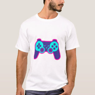 Camiseta de Algodão Branco com Controle de Jogo Ne