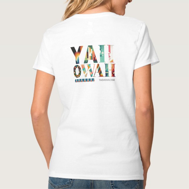 Camiseta de Algodão Feminina Yahowah Design (Verso)