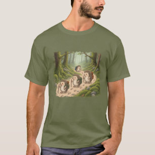 Camiseta de Algodão Floresta Ouricos de Trilha Ver