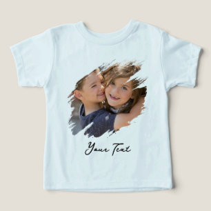 Camiseta de algodão macio azul para meninos de fra