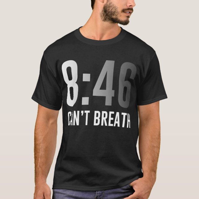 Camiseta de algodão masculino - Não posso respirar (Frente)