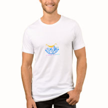 Camiseta de Algodão Premium Unisex com Gola Redond