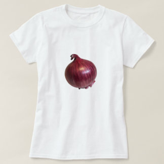 Camiseta de Algodão You Can't Rush Onions em Branc