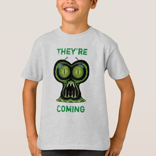 Camiseta de Alienígena espacial para crianças Conf (Frente)