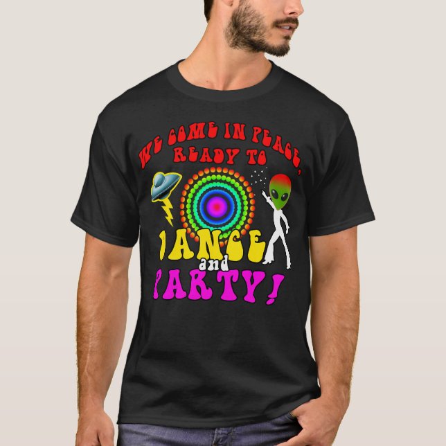 Camiseta De Alienufo Design - Estamos Prontos Para A Paz (Frente)