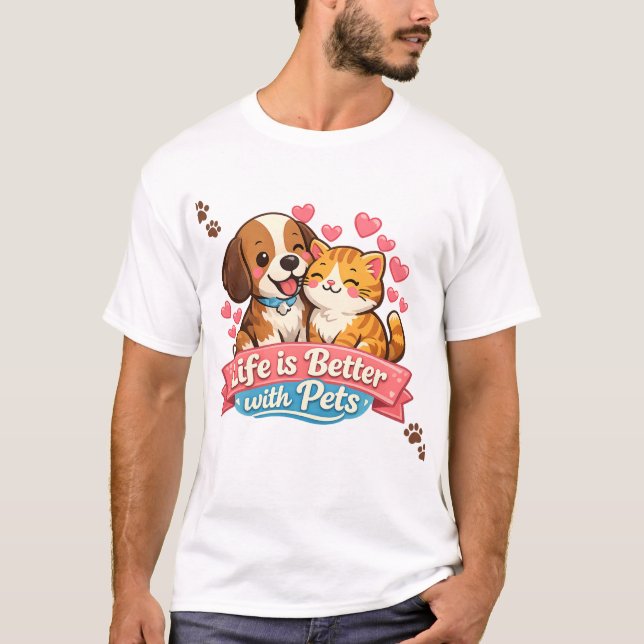 Camiseta de Amante de Animais – Presente Perfeito  (Frente)