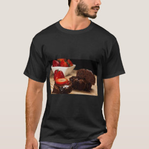 Camiseta de Amante de Bolo de Chocolate Fofo