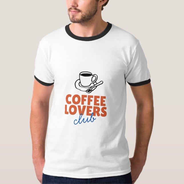 Camiseta de amante de café  (Frente)