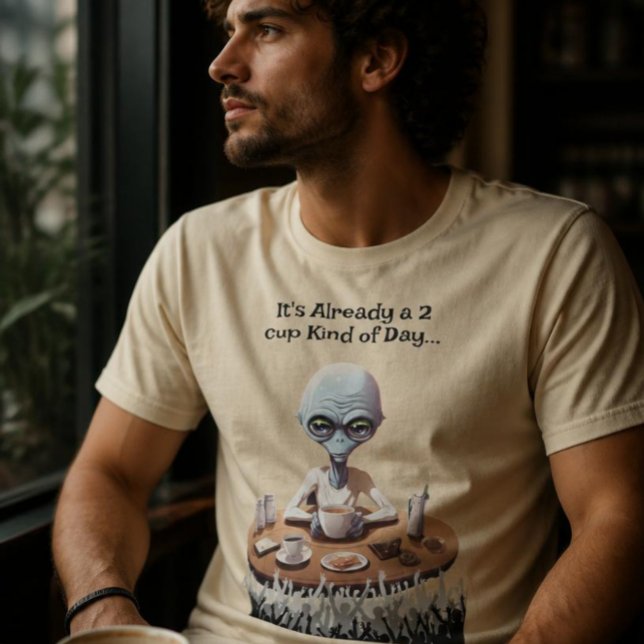 Camiseta de amante de café alienígena (Criador carregado)