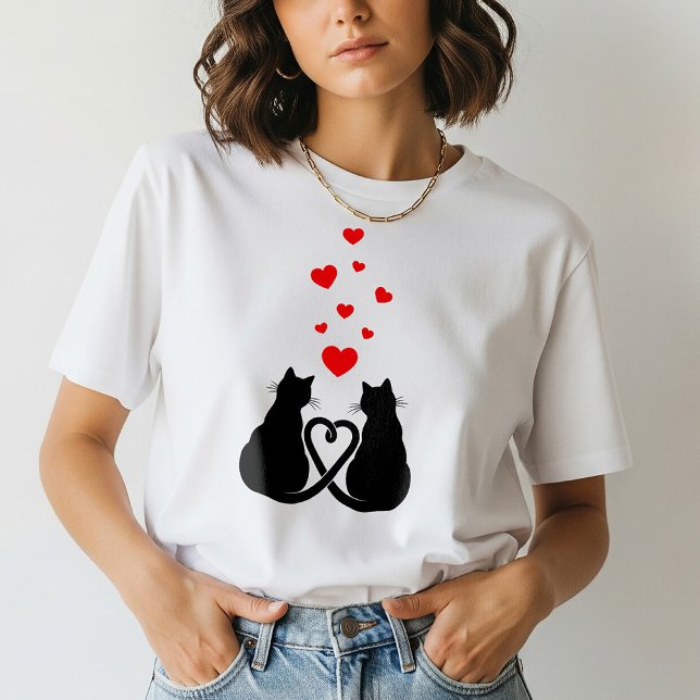 Camiseta de Amante de Gato Romântico | Presente do (Criador carregado)
