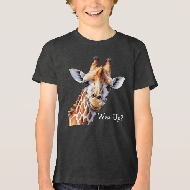 Camiseta de Amante de Girafa Engraçada, E aí?  (Frente)